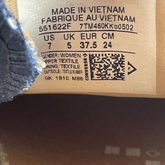 Converse All Star Shoreline Women's Size 7 Slip On Casual Shoes Sneaker Navy EUC - Picture 10 of 10